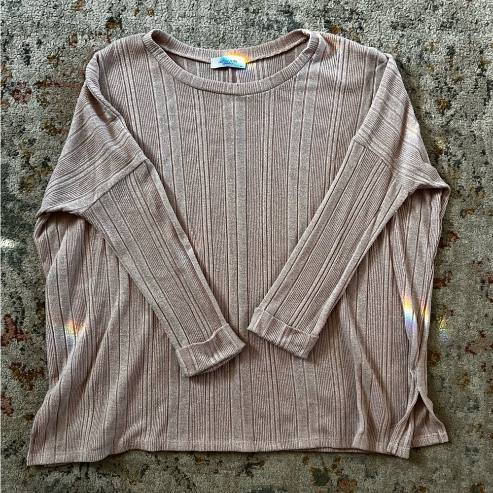 Pink CJLA Ribbed Evelyn Sweater